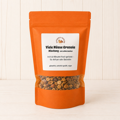 Glutenfreie Backmischung für Granola im Airfryer oder Backofen