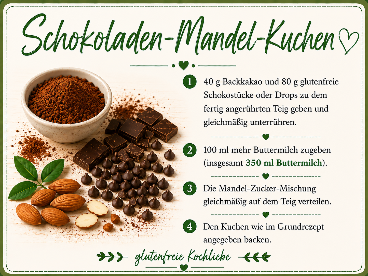 glutenfreie Backmischung  Kuchen - ein Kuchen - 13 verschiedene Kuchen