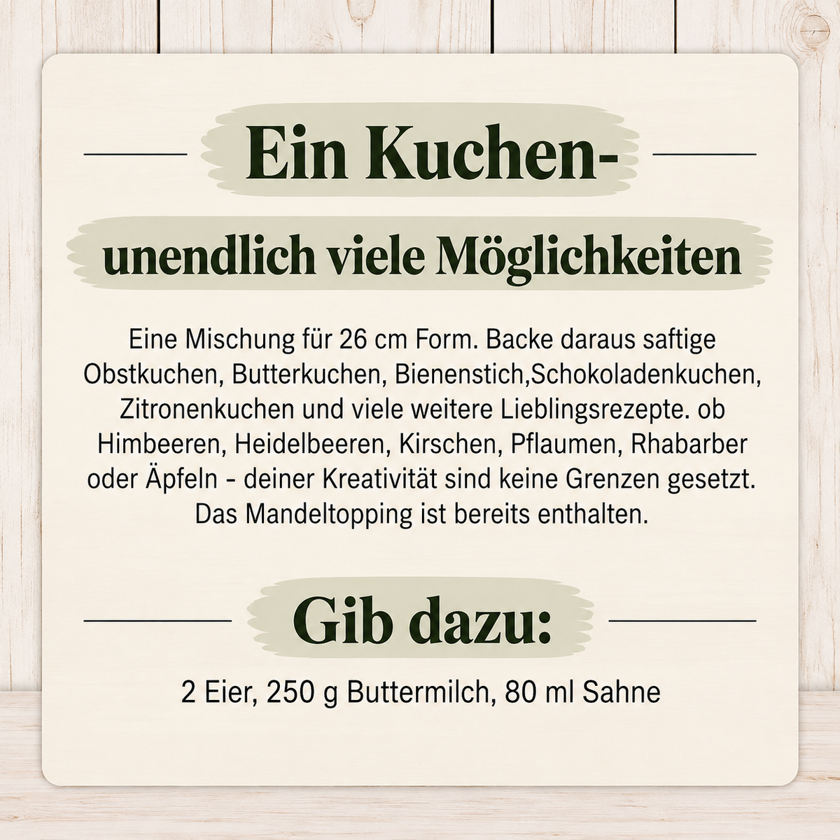 glutenfreie Backmischung  Kuchen - ein Kuchen - 13 verschiedene Kuchen