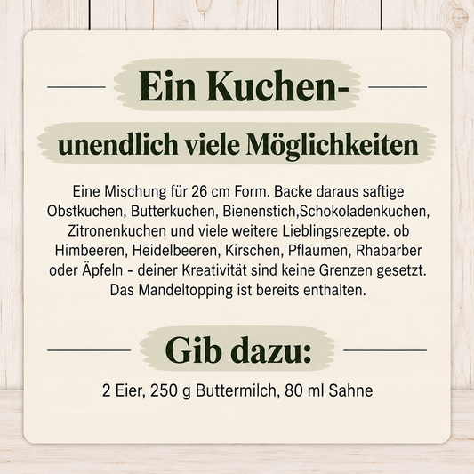 glutenfreie Backmischung  Kuchen - ein Kuchen - 13 verschiedene Kuchen