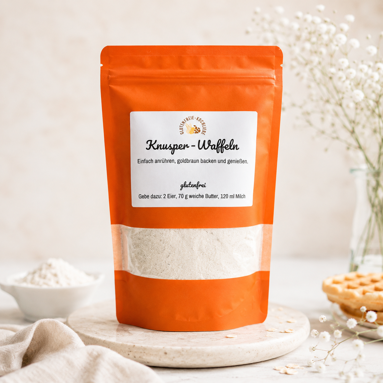 Glutenfreie Waffeln - Backmischung