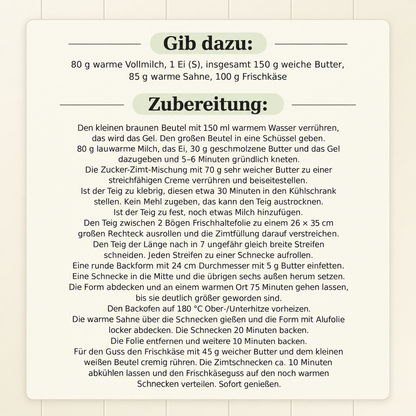 glutenfreie Zimtschnecken-Backmischung