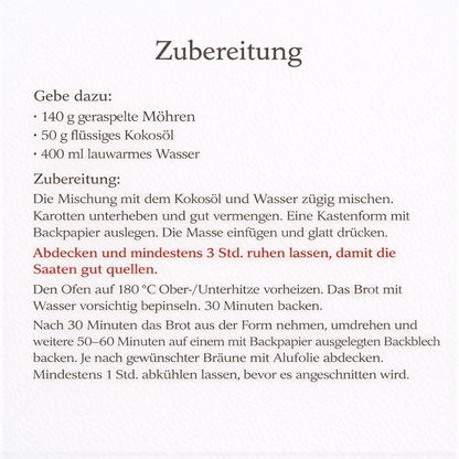 3 x Brot Backmischung  Landhaus, Sonnen- und Karottenbrot