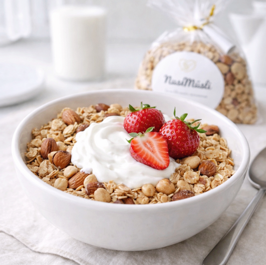 10 Minuten Airfryer Frühstücks-Granola - glutenfreie Mischung