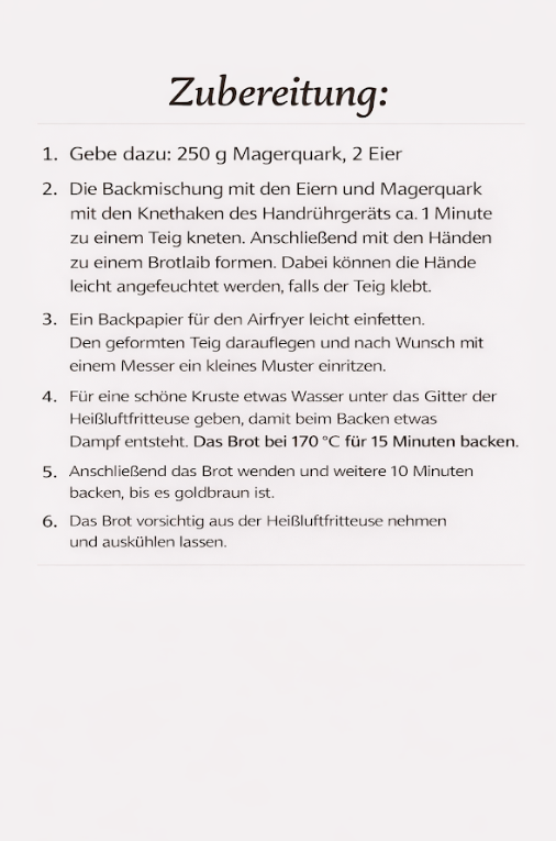 Glutenfreie Backmischung für Brot im Airfryer – in 25 Minuten fertig