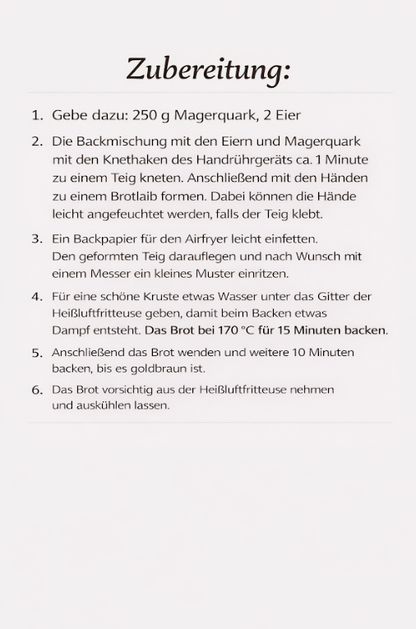 Glutenfreie Backmischung für Brot im Airfryer – in 25 Minuten fertig