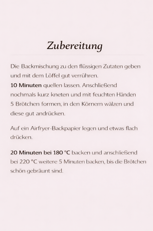 Glutenfreie Backmischung für Brötchen im Airfryer– in 30 Minuten fertig