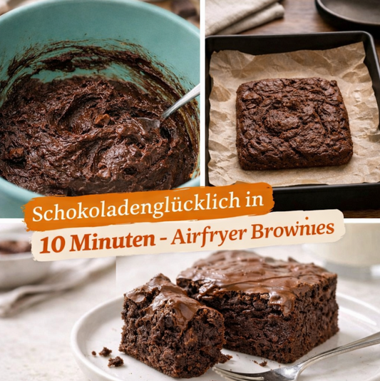 10 Minuten Airfryer Brownies - glutenfreie Backmischung